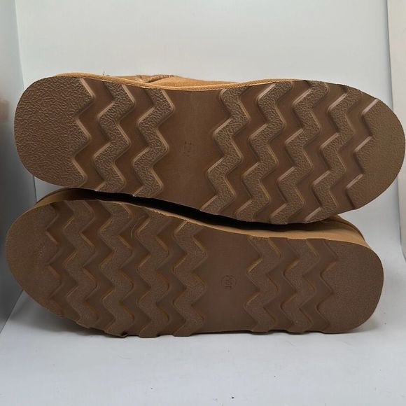 CUSHIONAIRE Women's Genuine Suede pull on platform boot +Memory Foam 10 CHESTNUT - Picture 5 of 7